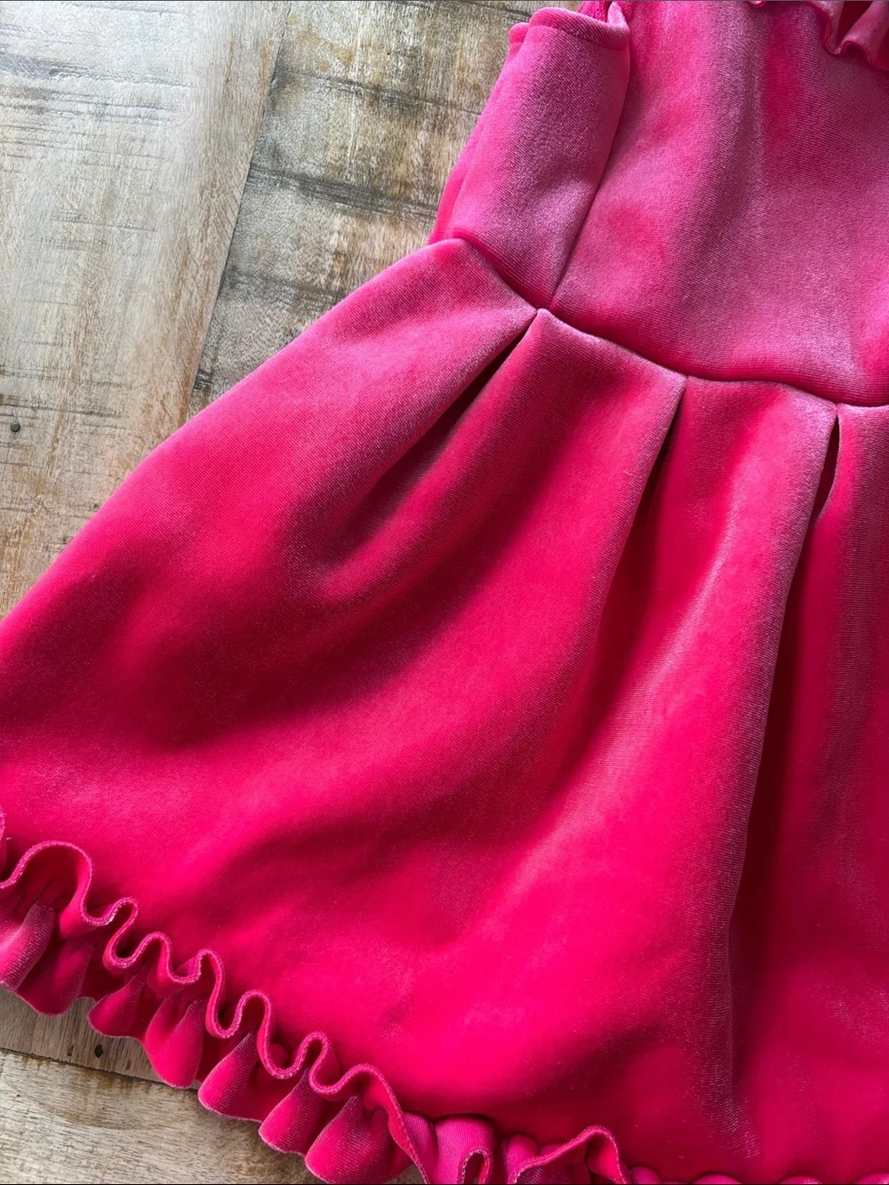 Genuine Kids Girls Ruffled Velvet Party Dress 2t